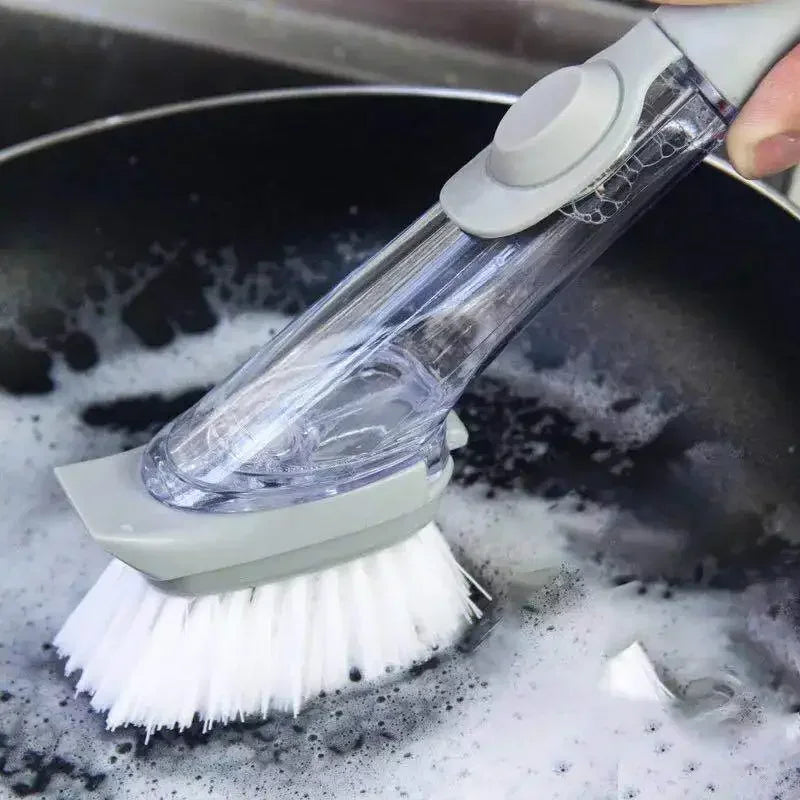 Focus on Function): Soap Dispensing Dish Brush | Easy & Fast Pot Scrubbing