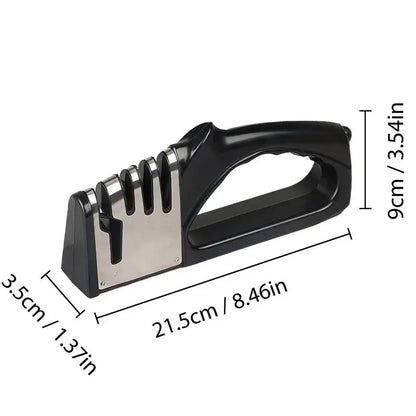 Professional 4-in-1 Knife Sharpener | Multi-Functional Kitchen Blade & Scissor Sharpener