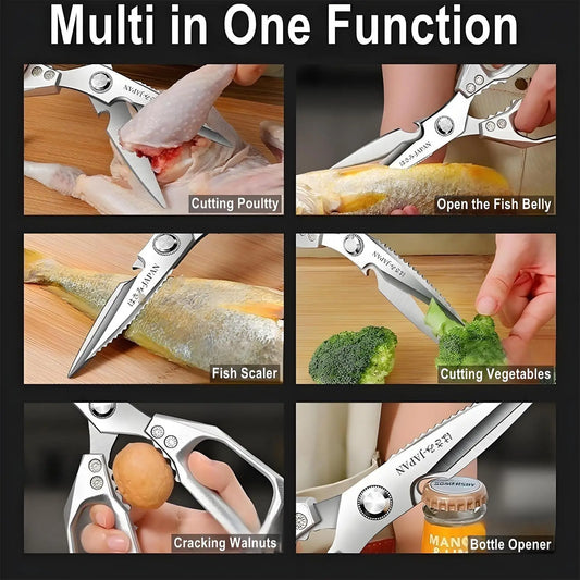 Professional Stainless Steel Kitchen Shears | Your All-in-One Cooking Assistant