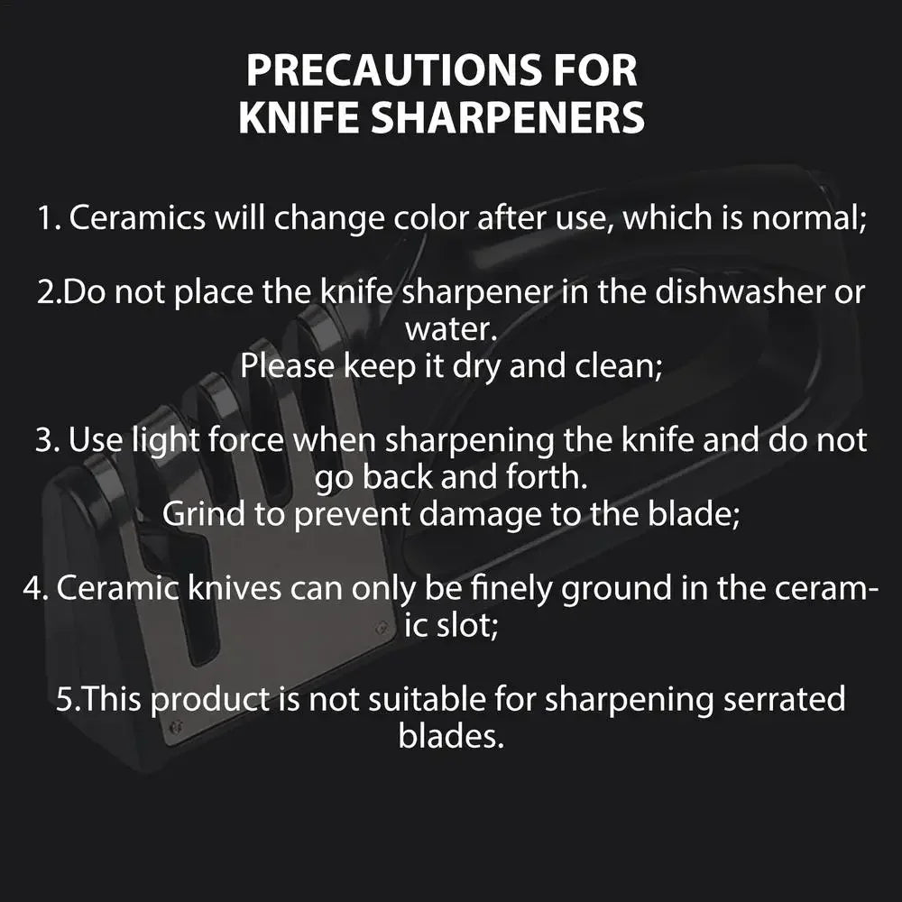 Professional 4-in-1 Knife Sharpener | Multi-Functional Kitchen Blade & Scissor Sharpener