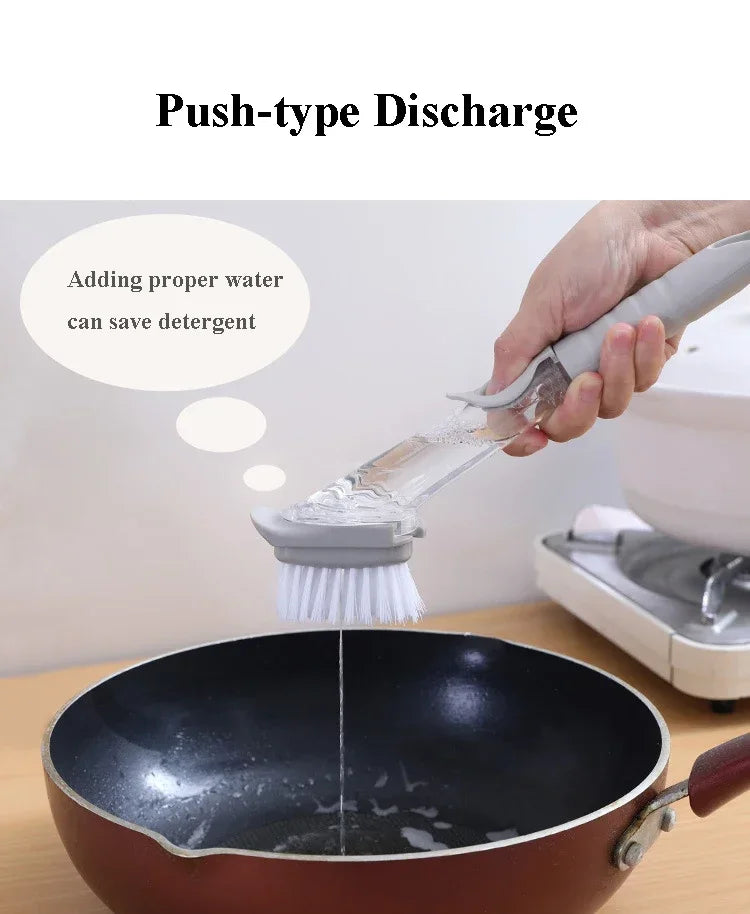 Focus on Function): Soap Dispensing Dish Brush | Easy & Fast Pot Scrubbing