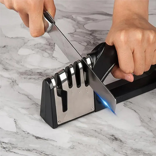 Professional 4-in-1 Knife Sharpener | Multi-Functional Kitchen Blade & Scissor Sharpener