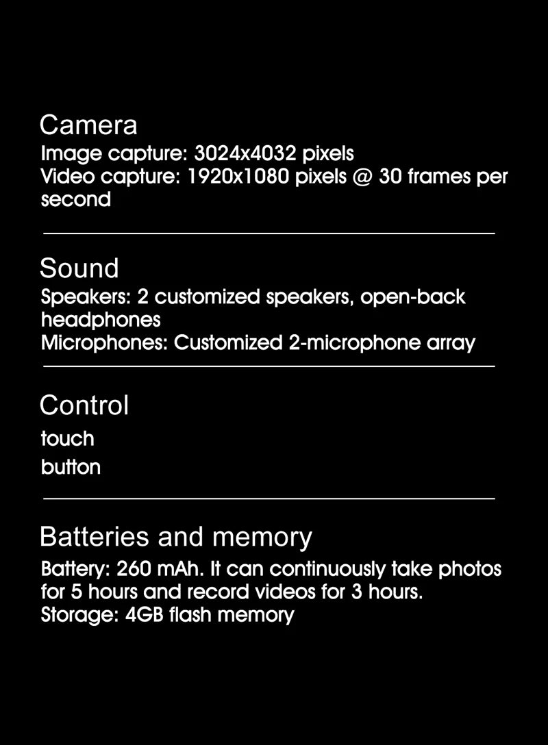 1080P HD Camera Smart Glasses