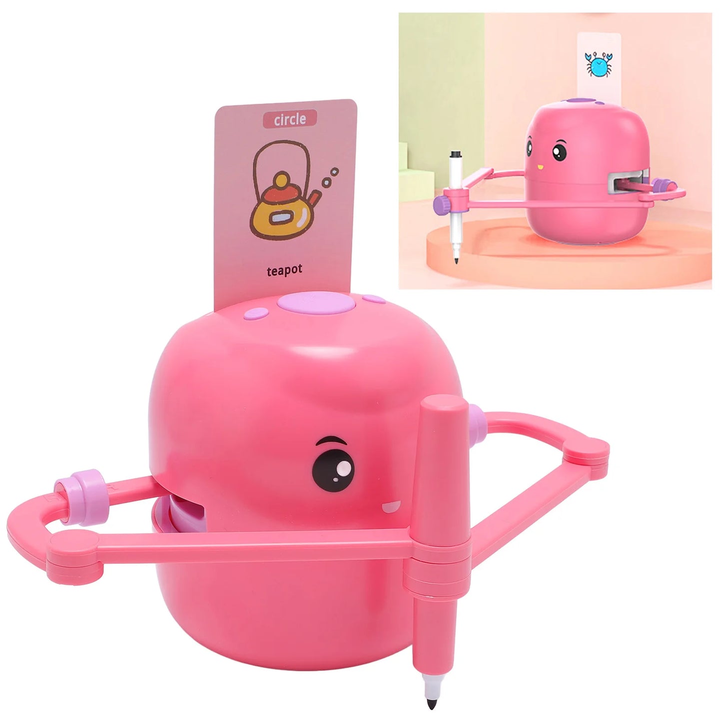 Robot Drawing Machine Smart Drawing Robot Automatic Early Educational 2400mAh Art Enlightenment for Children Aged 5 and Above