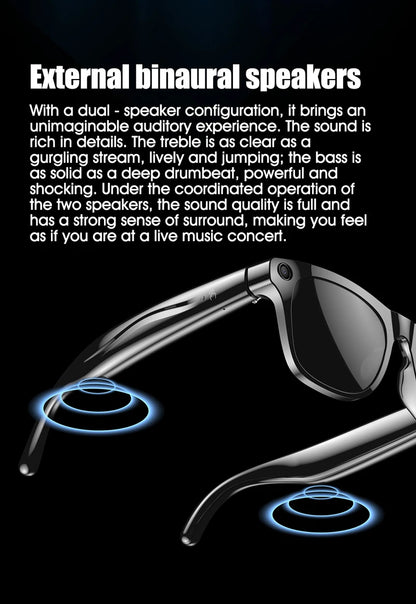 Xiaomi MIJIA Smart Glasses 1080P HD Camera | Bluetooth AI Voice Control & Dual Speaker Sunglasses – Waterproof, Photo & Video Recorder