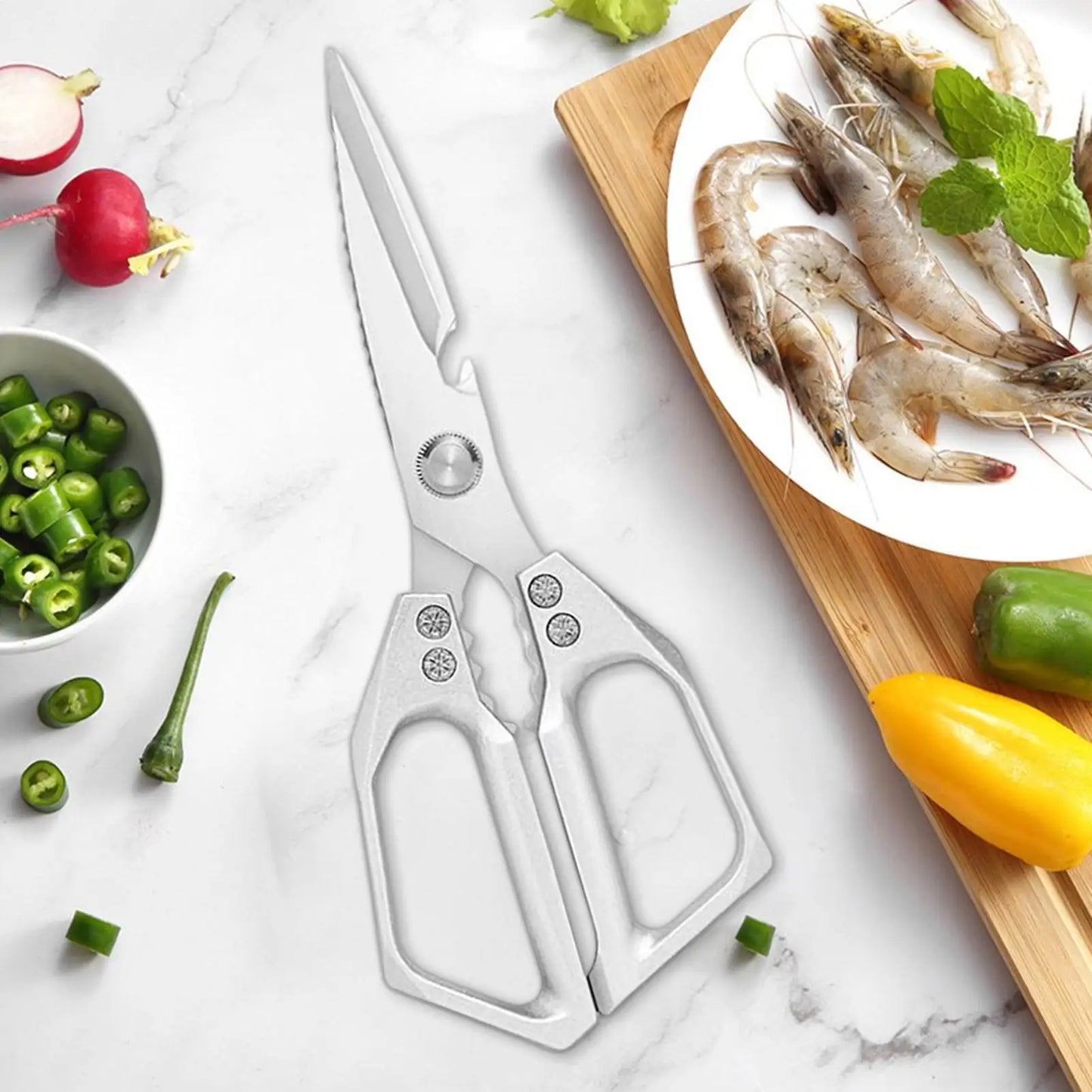 Professional Stainless Steel Kitchen Shears | Your All-in-One Cooking Assistant